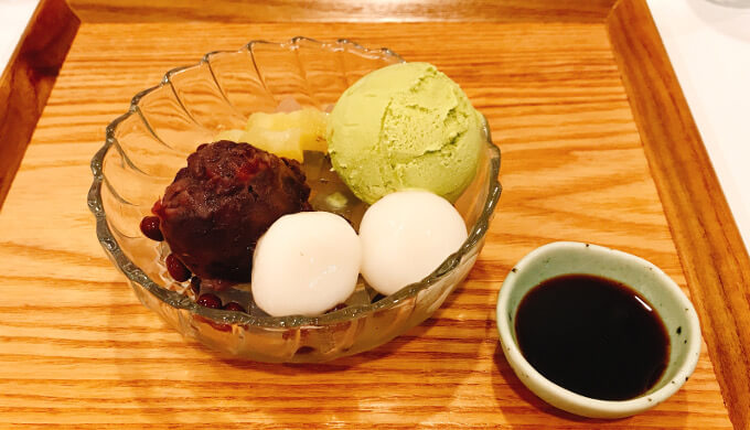 茶のみすず(クリームあんみつ)
