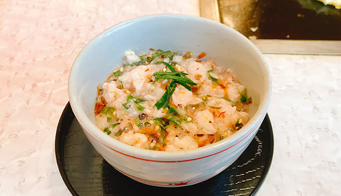 三貴(長いもの梅シソ和え)