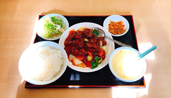 萬喜楼(酢豚定食)